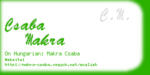 csaba makra business card